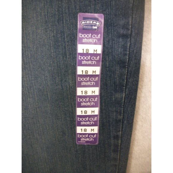 Lee Riders Women's Jeans Mid Rise Boot Cut Dark Wash Stretch 18M - Picture 4 of 7